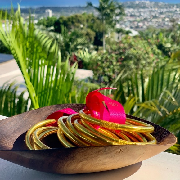 BuDhaGirl All Weather Gold Bangles Medium - Picture 7 of 15